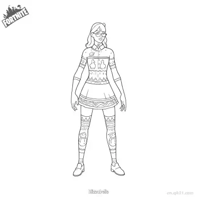 Free printable Blizzabelle 02 Coloring Page - Free PDF Printable Fortnite Coloring Sheets coloring page